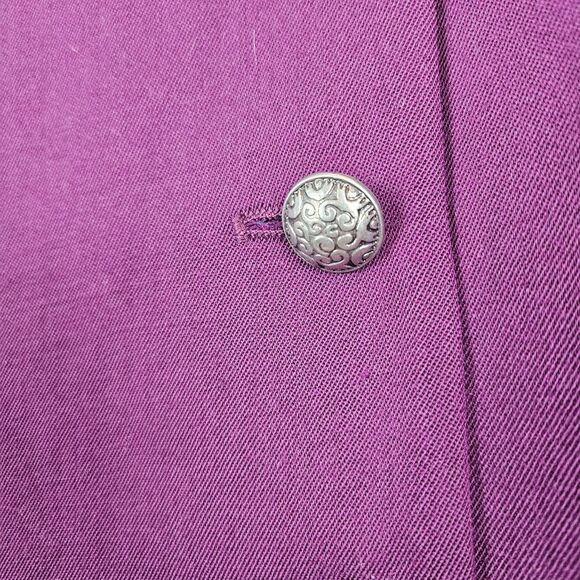 David Brooks 100% wool vintage skirt blazer suit purple black silver, size 10‎ - Picture 5 of 12